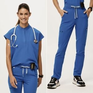 Figs Blue Rafaela Scrub Top And Pants Scrub Set Blue Size Small
